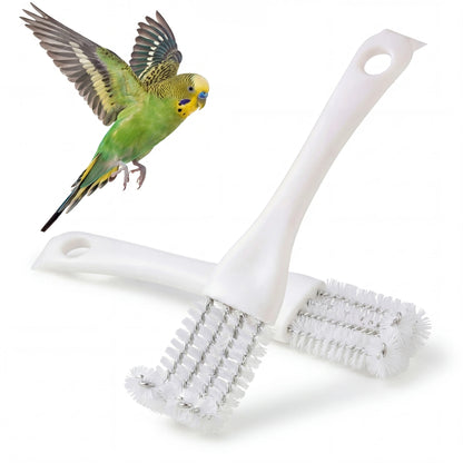 Bucatstate All-In-1 Bird Cage Cleaning Kit - Angled Brush, Poop Scraper for Parrot Cages & Accessories, All-In-One Tiktokshopspringglowup