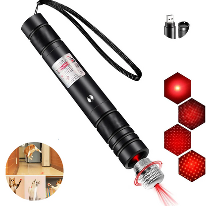 [Already Have 10K Favorites]Rechargeable Green Light Laser Cat Toy for Dogs & Cats/ Line Light Flashlight Long Distance Range for TV/LED/LCD Screens Flashlights Presentation, Laser Pointer Cat Toy，Office / Outdoors / Astronomic / Construction