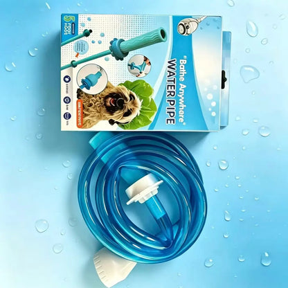 Pet Bath Tub Faucet Sprayer, 5 Ft Ultra-Flex Dog Shower Hose Adapter, Slip-On Pet Showerhead, No Install, Universal Size